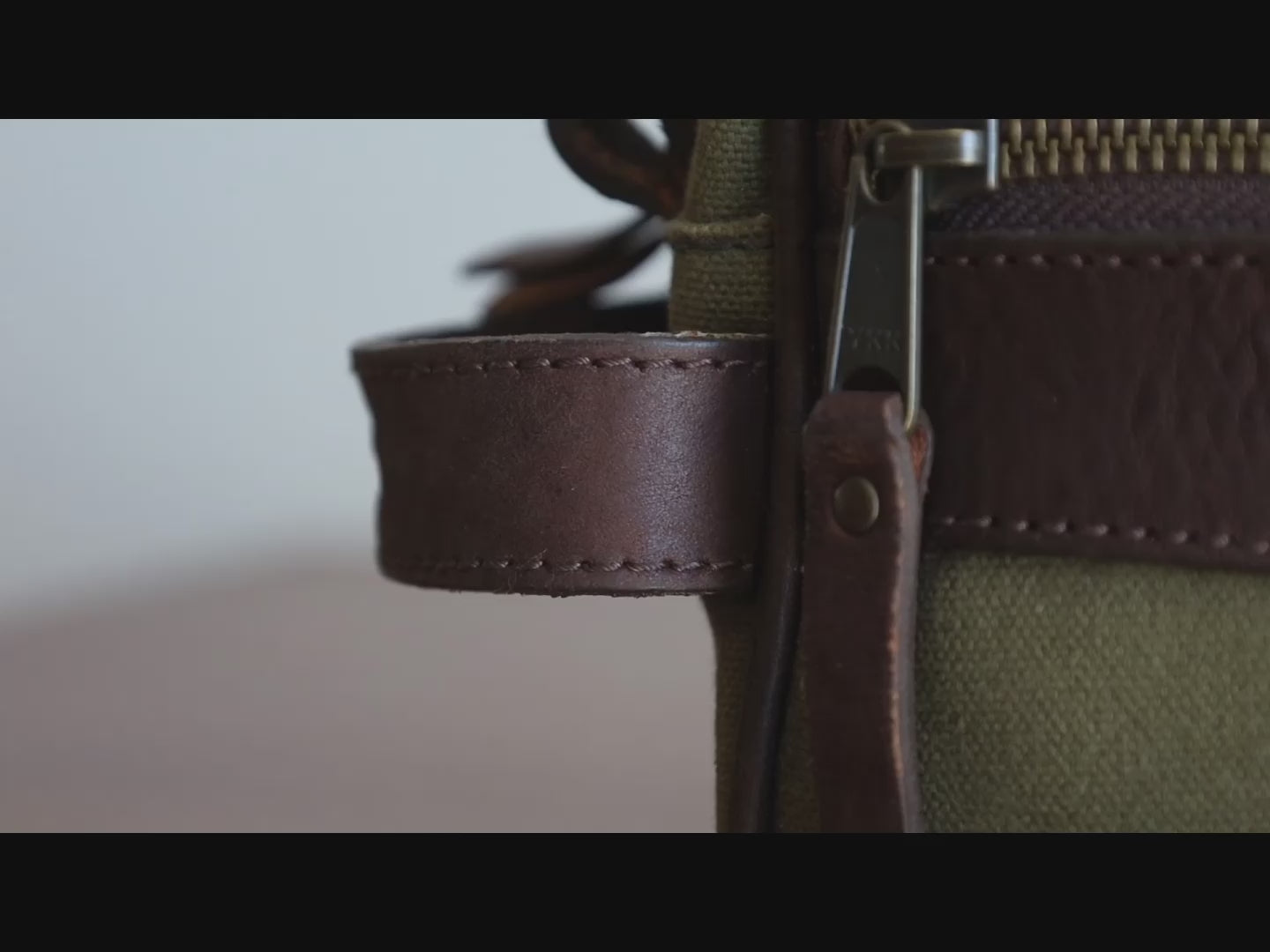 Campaign Waxed Canvas Shave Kit-Bags > Toiletry Bag > Waxed Canvas-Smoke-Forest-Mission Mercantile Leather Goods